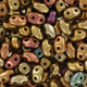 Matubo MiniDuo Perlen 4x2.5mm Matte - metallic gold iris